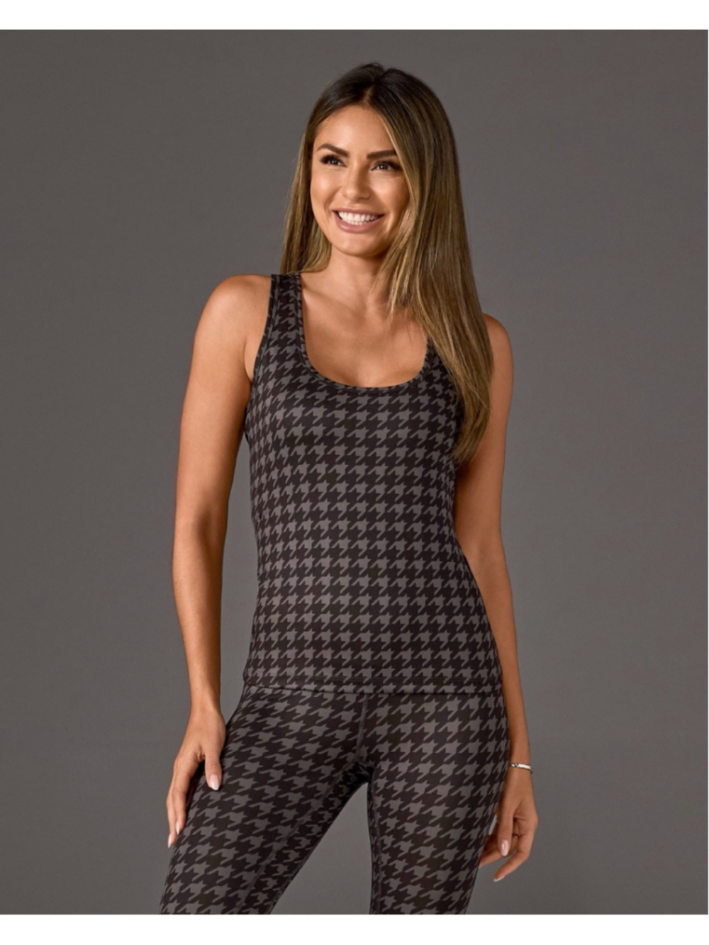 Boston Proper Printed Racerback Sport Tank Size Small